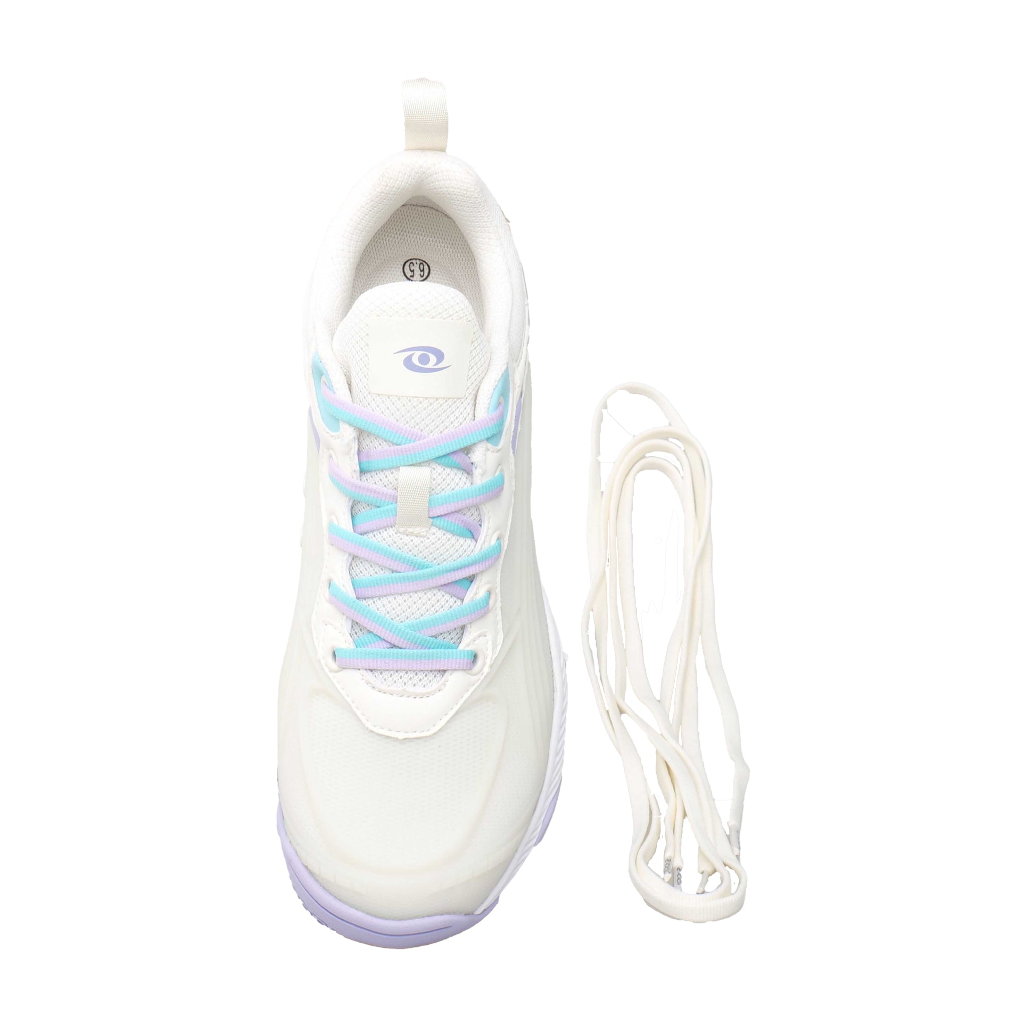 Top view of Acacia DreamShot Amethyst Pickleball Shoe with breathable mesh upper and lace-up design