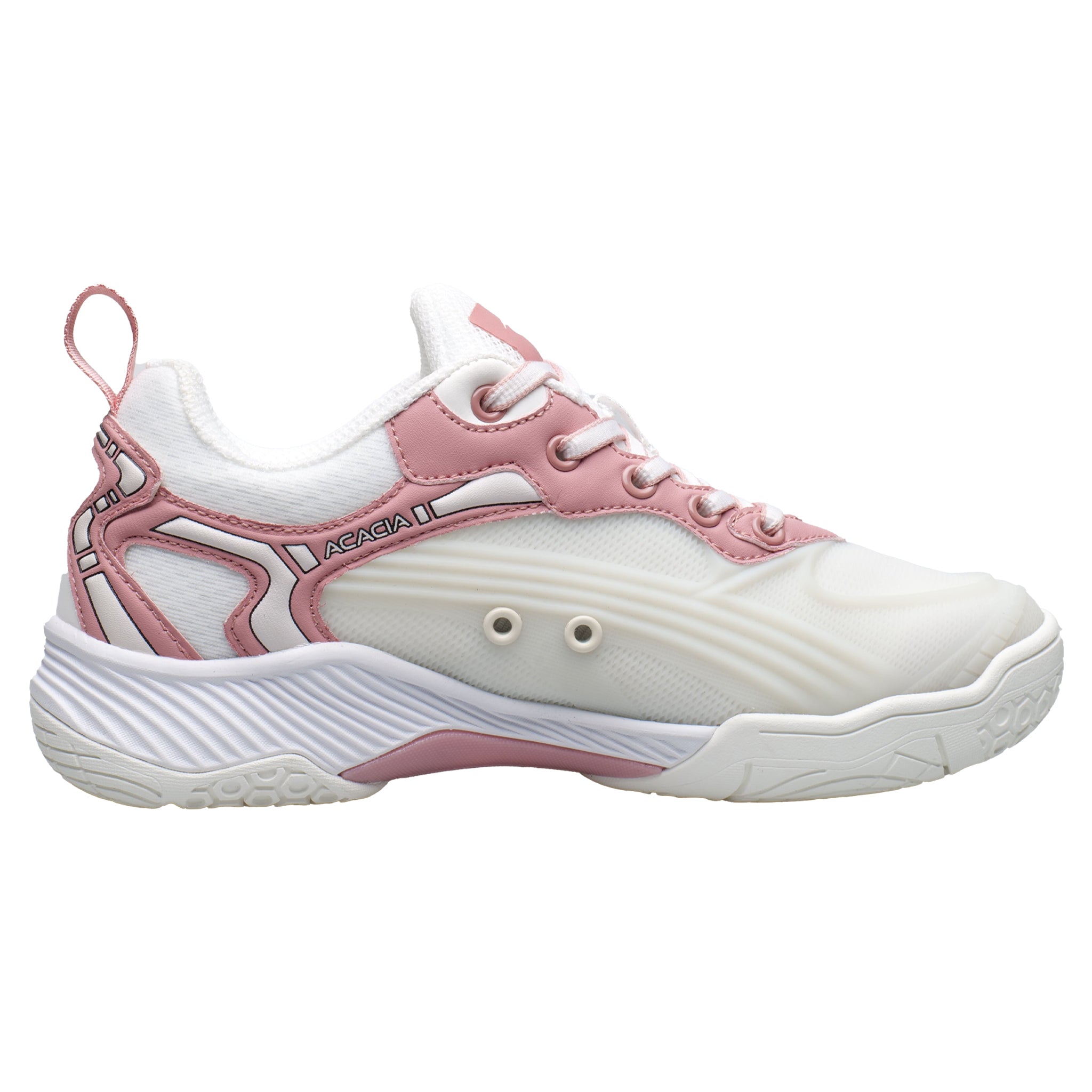 Front view of Acacia DreamShot Rose Quartz Women's Pickleball Shoe with Cloud Gel cushioning
