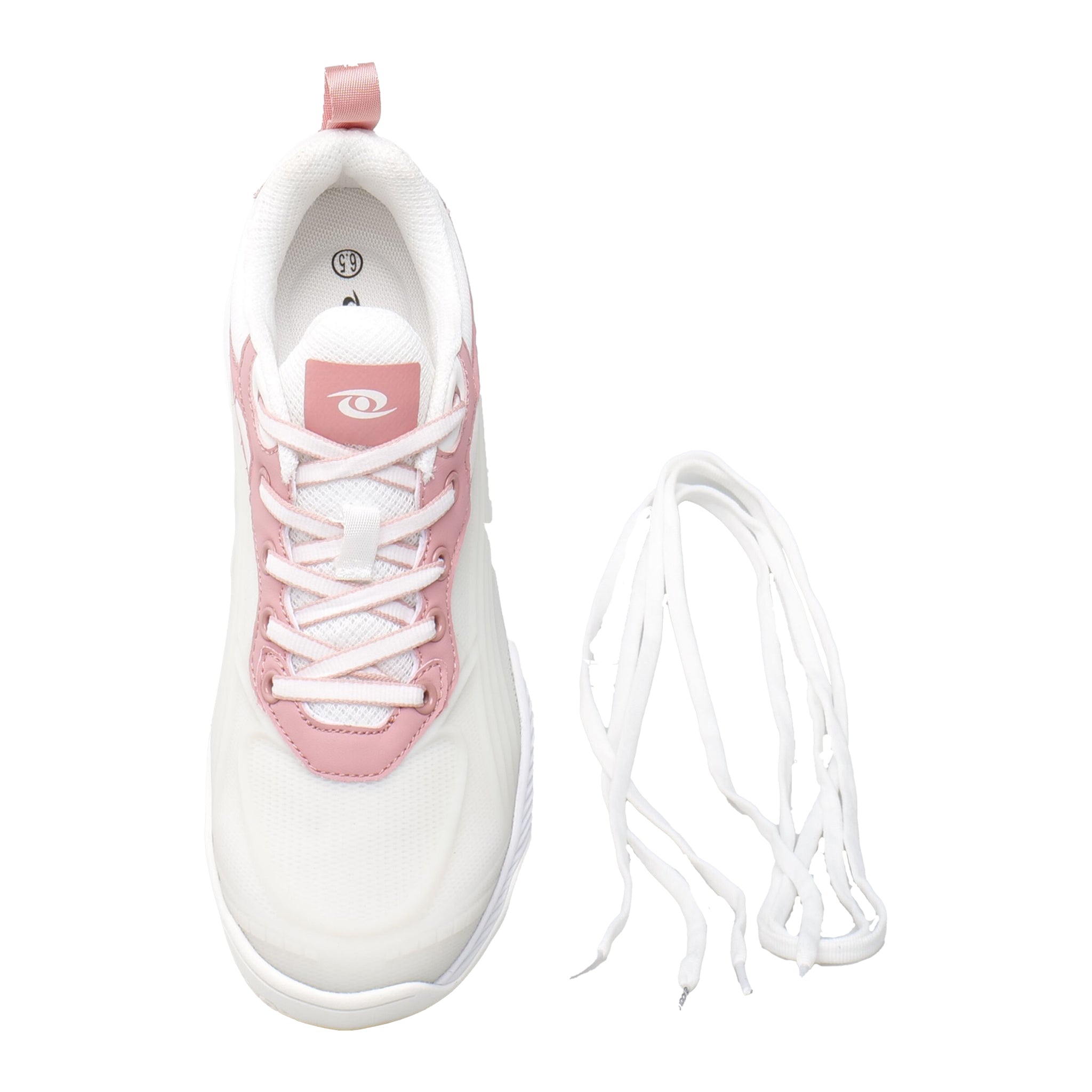 Top view of Acacia DreamShot Rose Quartz Pickleball Shoe showing breathable mesh upper and lace design