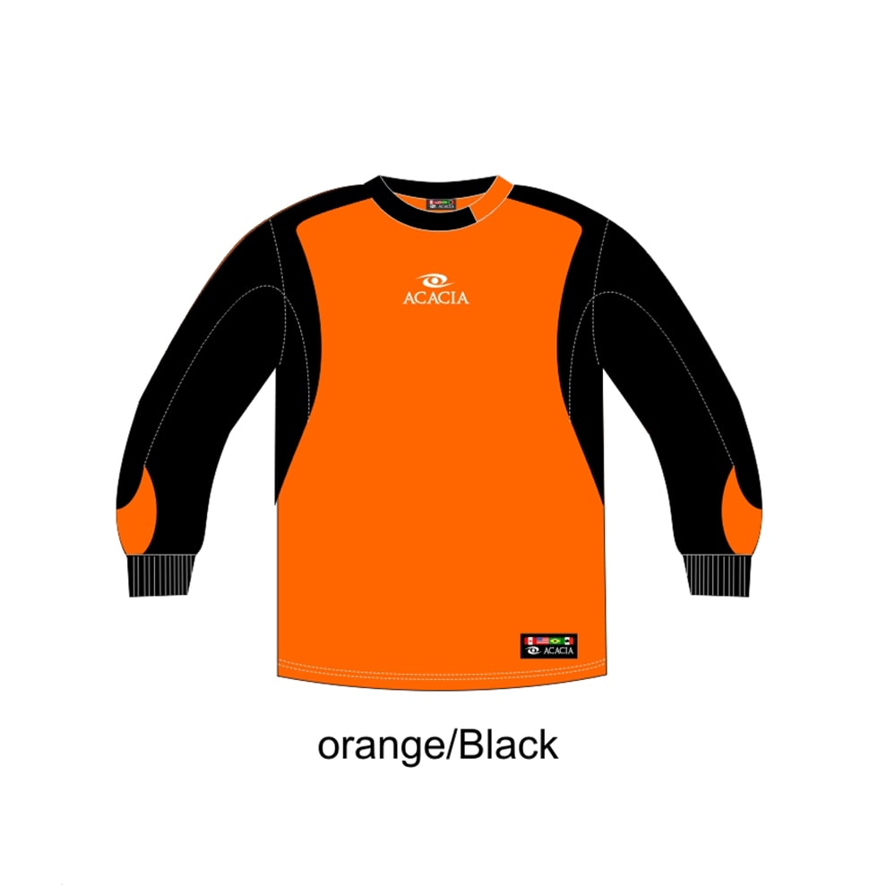 Moisture-wicking polyester jacquard goalie jersey Orange/Black