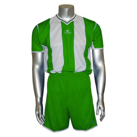 Full soccer kit with Acacia Europa jersey and matching shorts Kelly Green