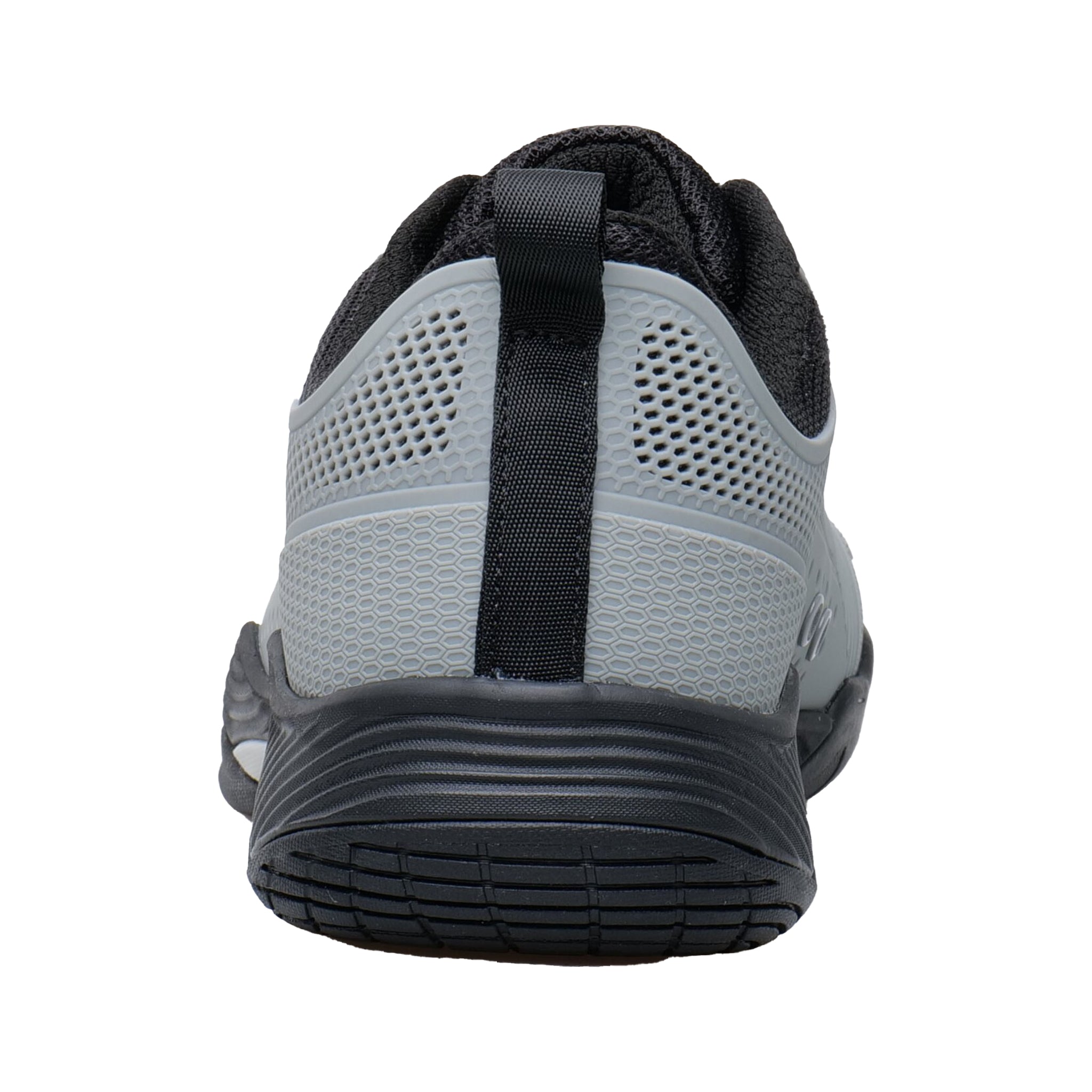 Back view of Acacia FreshShot Graphite Unisex Pickleball Shoe with padded heel and ankle support