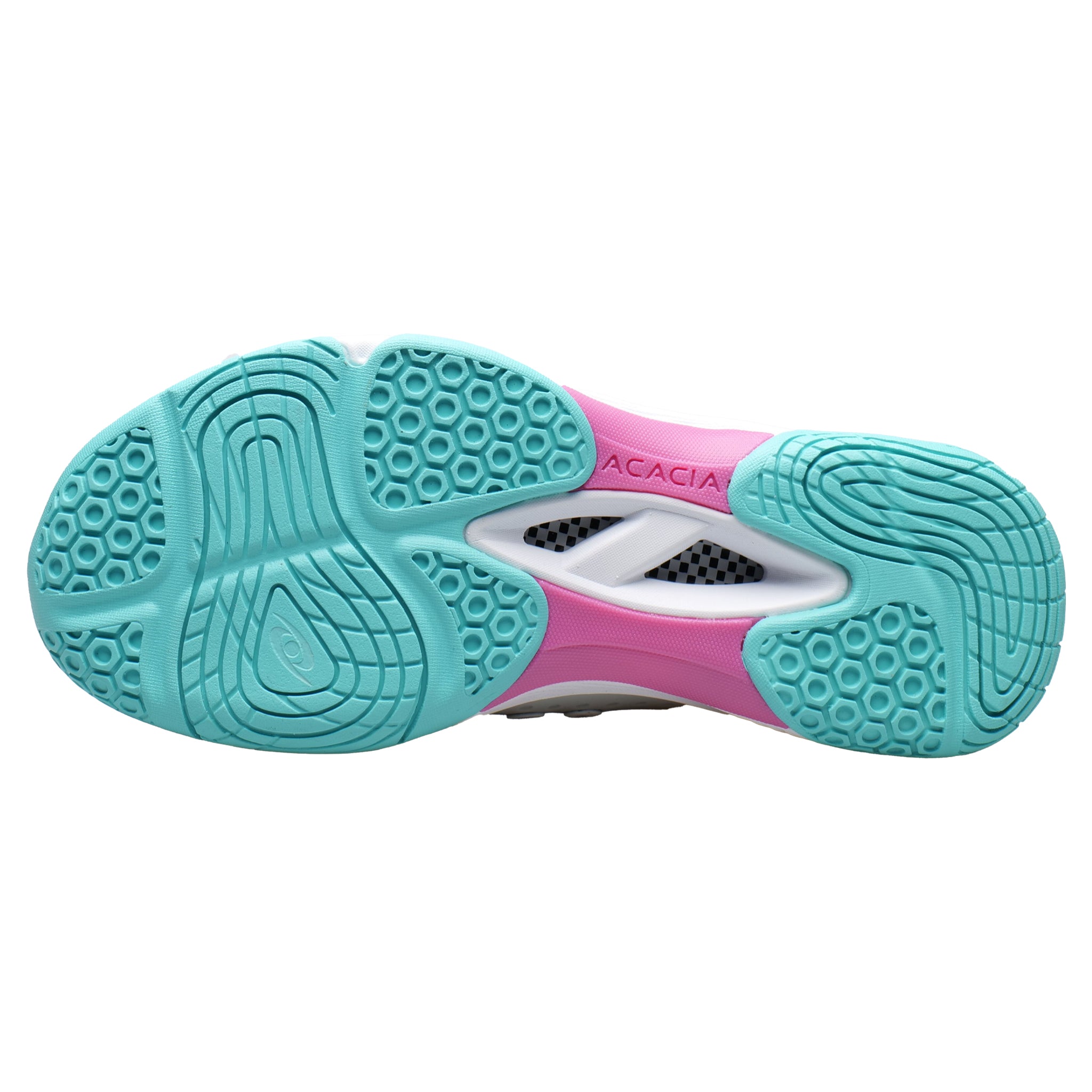 Bottom view of Acacia FreshShot Miami Shoe with Cloud Gel outsole for superior traction