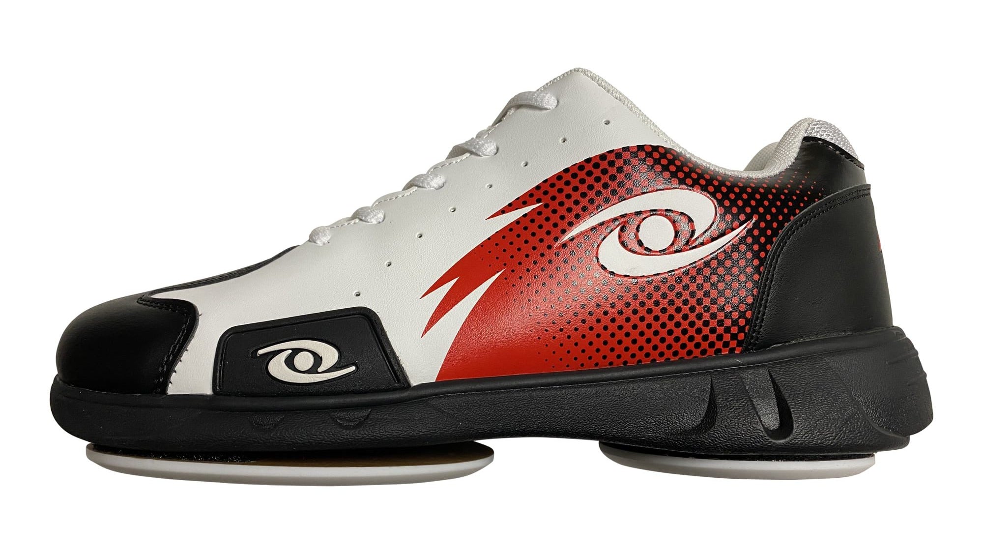 Acaciasports Patriot curling shoes with leather on ice side view