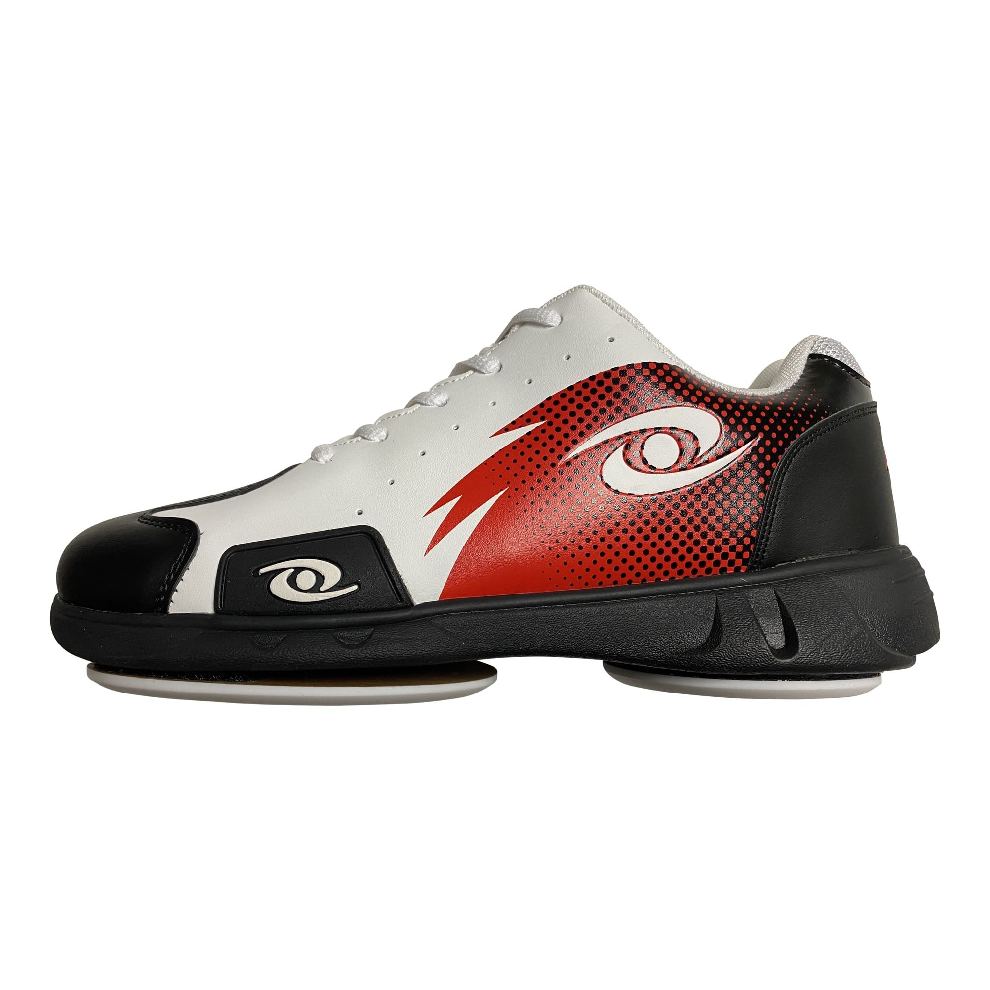 Acaciasports Patriot curling shoes with leather on ice side view