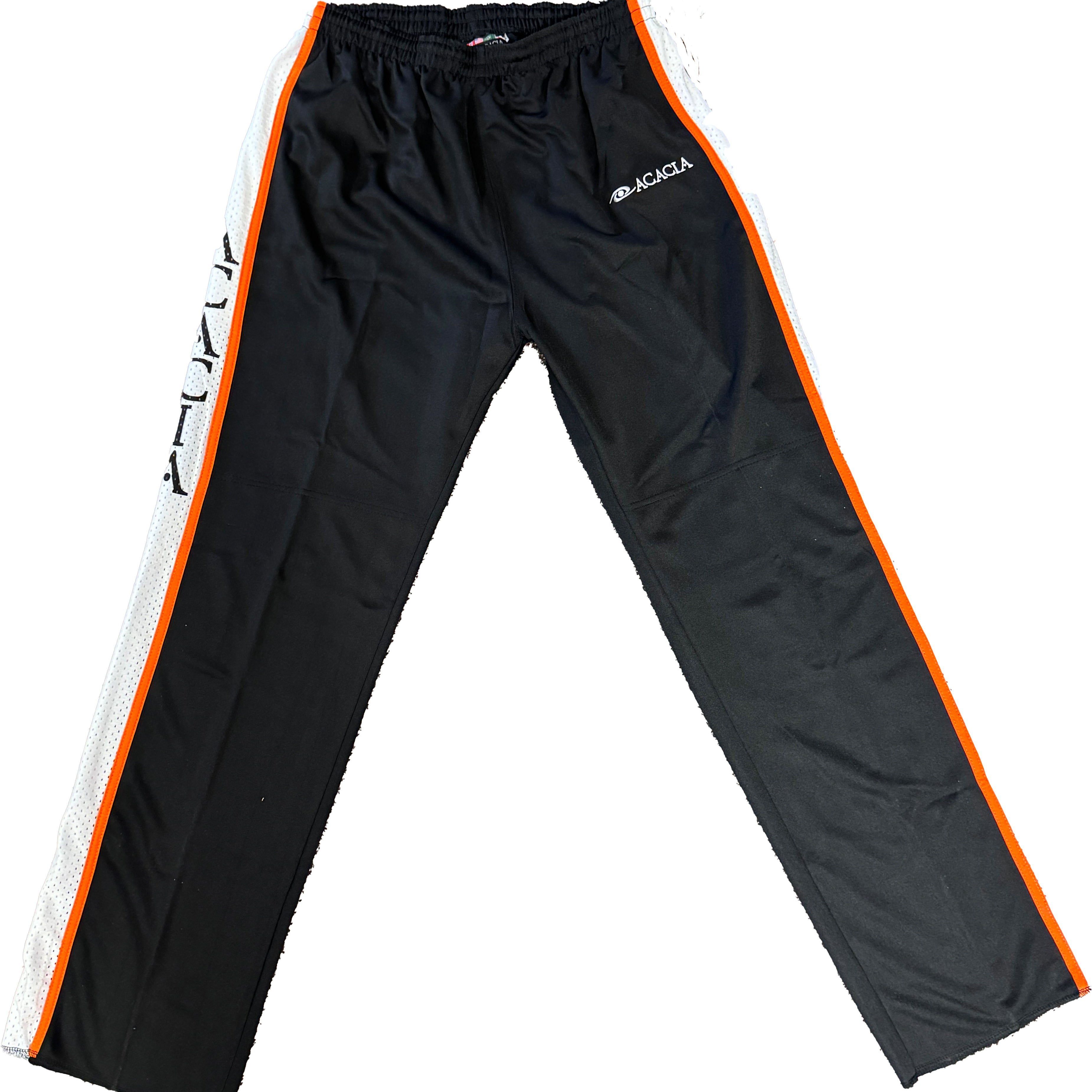 Acacia Bullet Pants are Designed for Broomball and Sponge Hockey Black with Orange