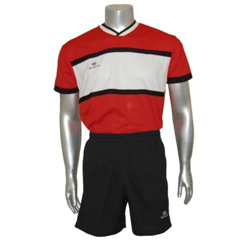 Polyester jacquard soccer Red jersey for Canadian athletes