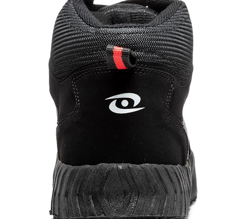 Acacia Bullet Black/Red Unisex Broomball Shoes - Back View