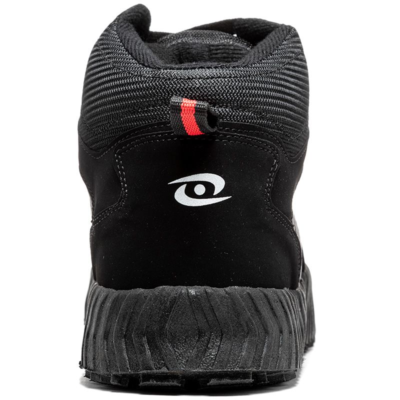 Acacia Bullet Black/Red Unisex Broomball Shoes - Back View