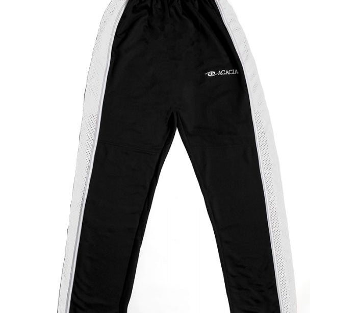 Acacia Bullet Pants are Designed for Broomball and Sponge Hockey Black with White Stipe