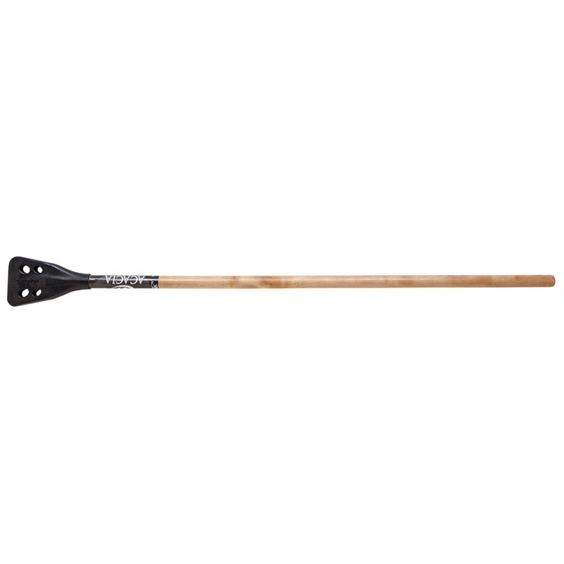 Full View - Acacia Classic Broomball Stick, Wooden Shaft and Polymer Black Head