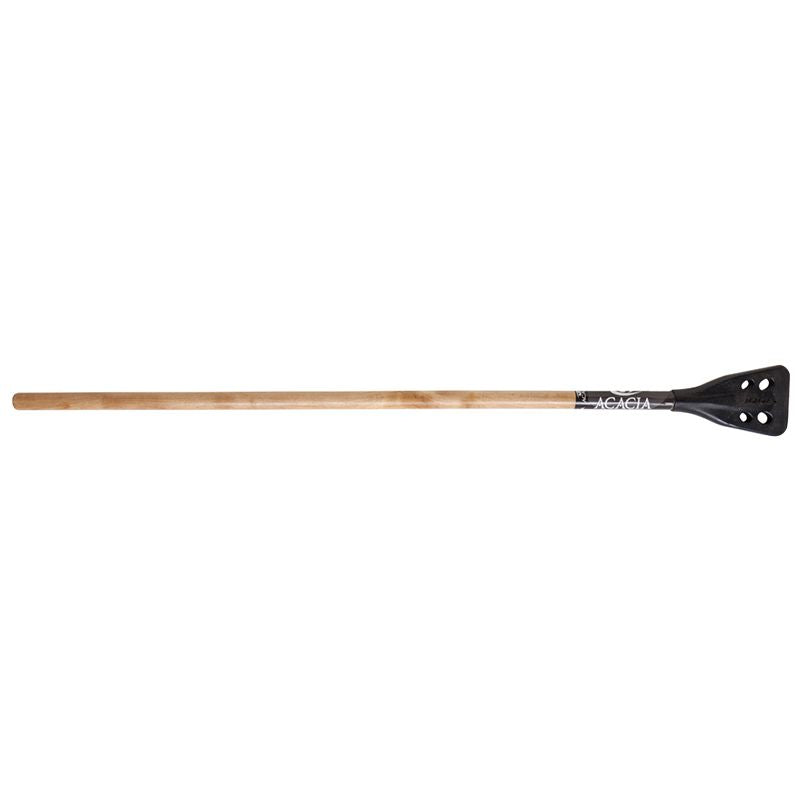 Full View - Acacia Classic Broomball Stick, Wooden Shaft and Polymer Black Head