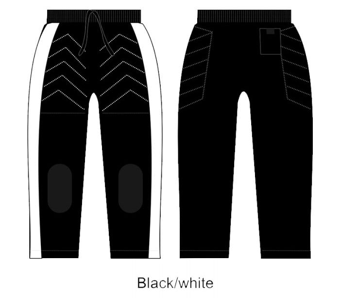 Classic Padded Broomball Pants Black and White – Durable & Protective Gear | Acaciasports