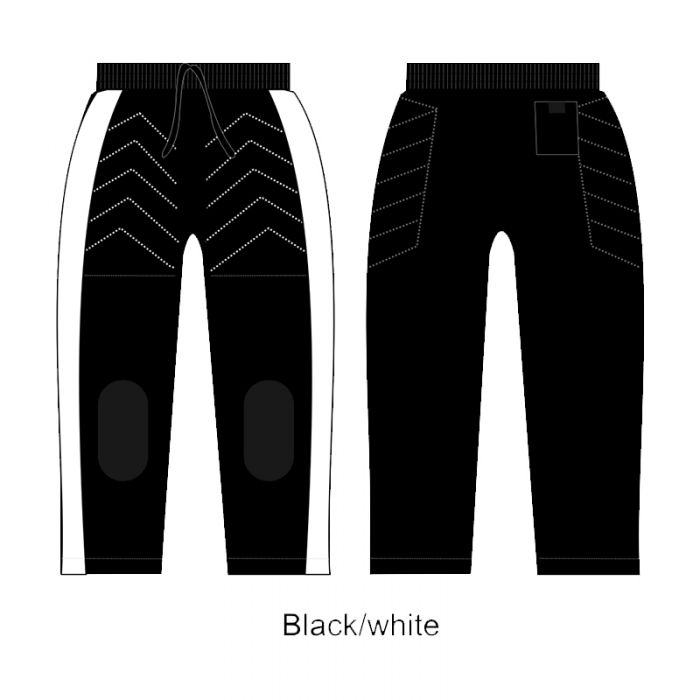 Classic Padded Broomball Pants Black and White – Durable & Protective Gear | Acaciasports