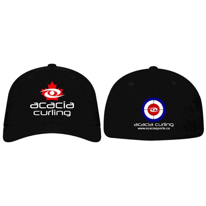 Acaciasports curling ball cap with adjustable fit on rink