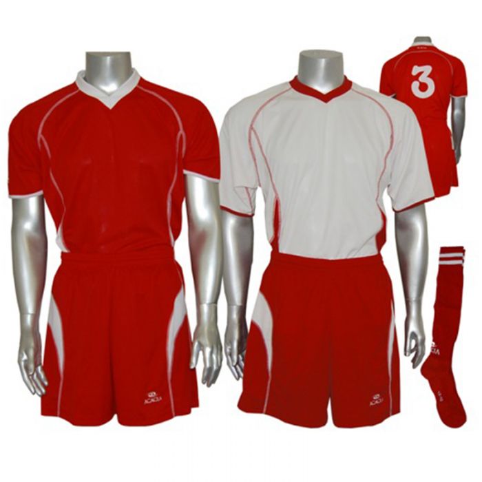 Complete Acacia Extreme 74-Piece Team Uniform Set (Red and White) for your soccer team