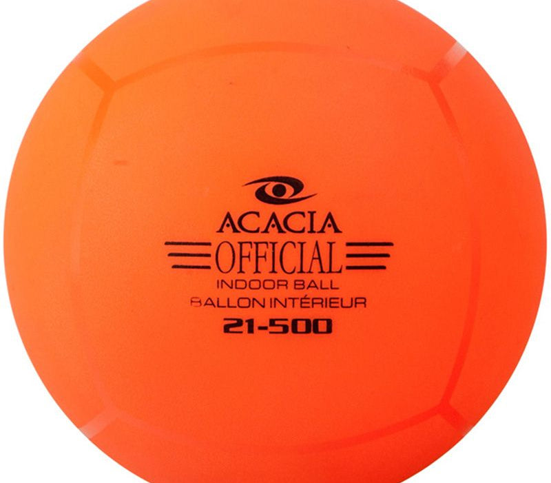 Acacia Official Indoor Broomball with cold-resistant rubber shell for durability Bright Orange