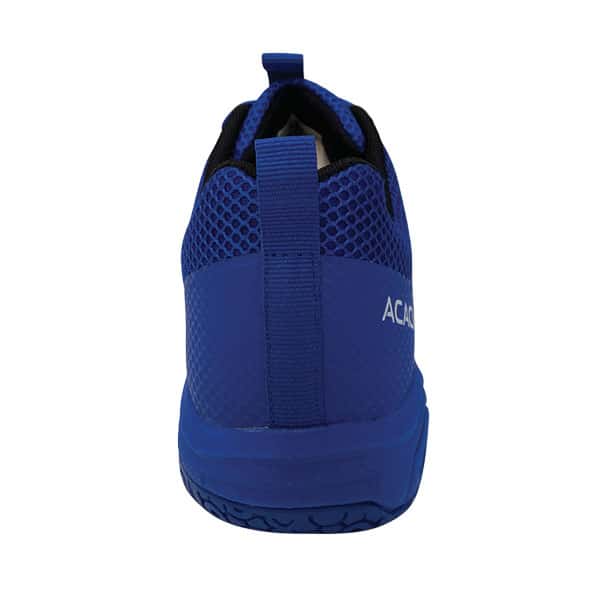 Back view of Acacia ProShot Royal Unisex Pickleball Shoe with padded heel and ankle support