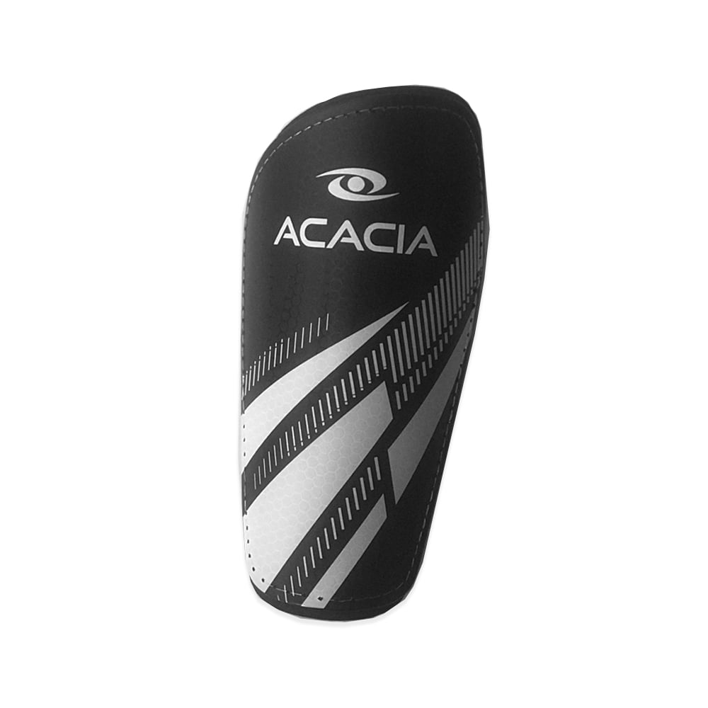 Acaciasports Ultra Shinguard with hard shell on player’s leg