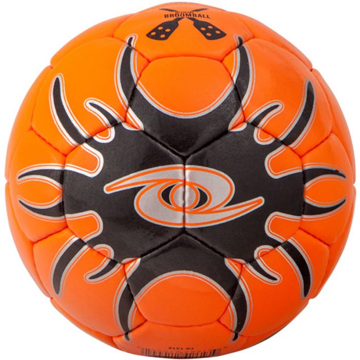 Acacia Orange Spider Broomball Ball with premium latex foam core