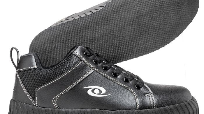 Acaciasports stick curling shoes with gel grip on ice rink