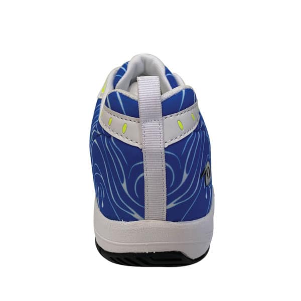 Back view of Acacia DinkShot II White Unisex Pickleball Shoe with cushioned heel and ankle support