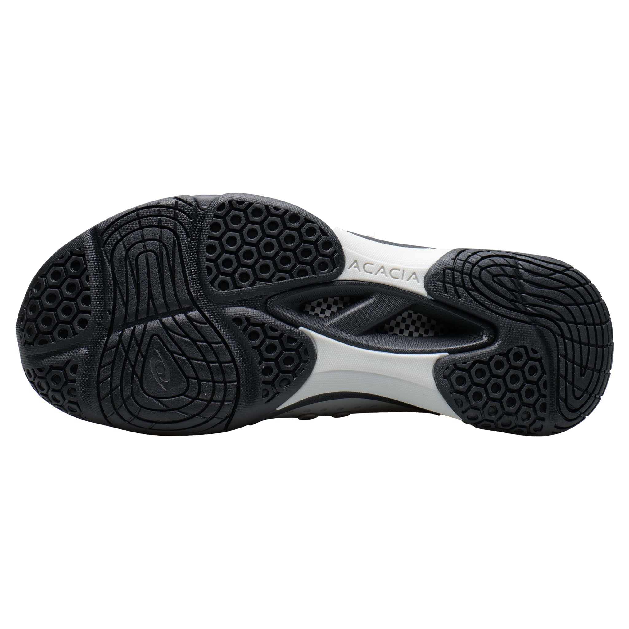 Bottom view of Acacia FreshShot Graphite Shoe with durable Cloud Gel outsole for stability and grip