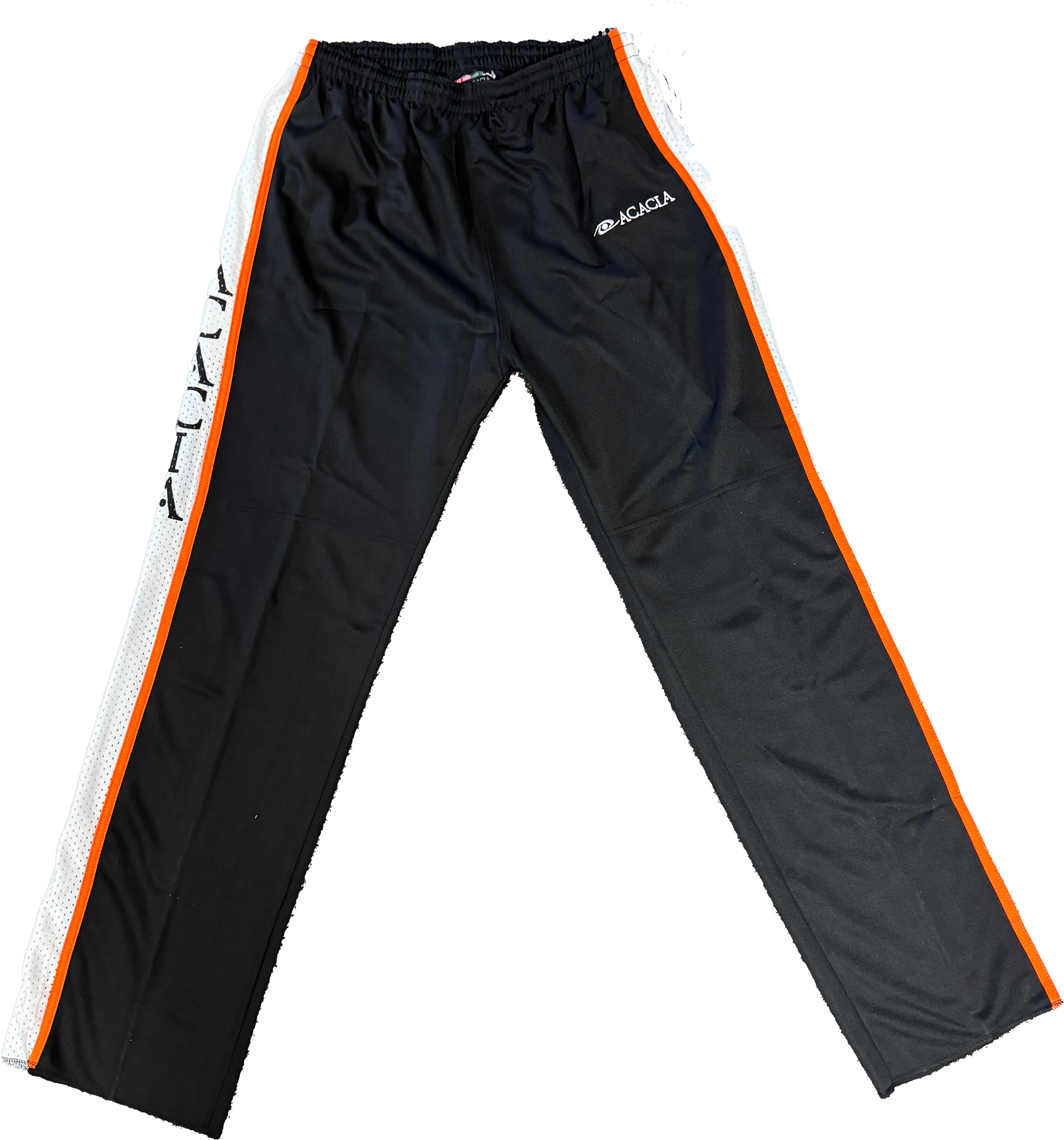 Acacia Bullet Pants are Designed for Broomball and Sponge Hockey Black with Orange