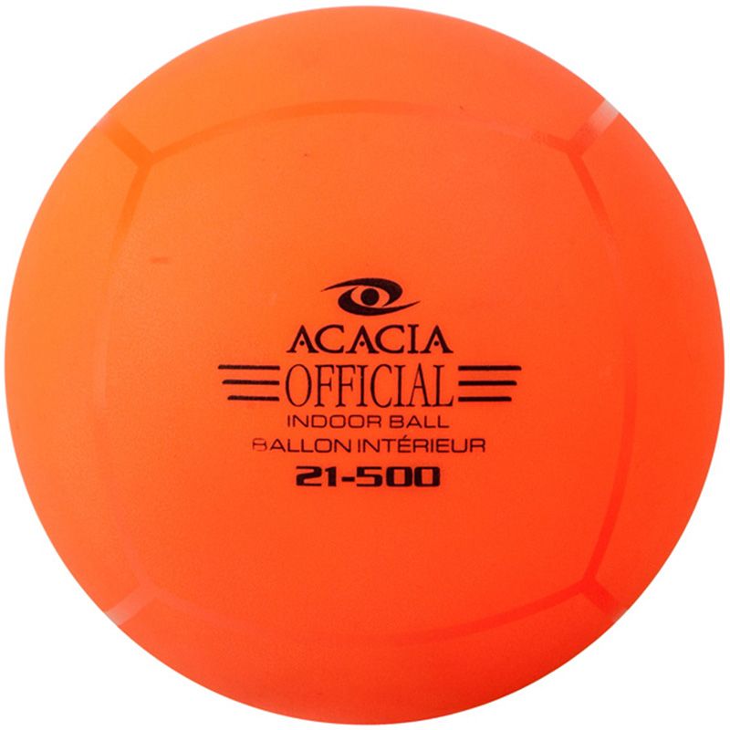 Acacia Official Indoor Broomball with cold-resistant rubber shell for durability Bright Orange
