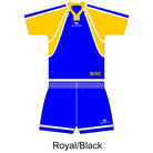 Pro-quality soccer jersey (Royal/Black) for Canadian teams and leagues