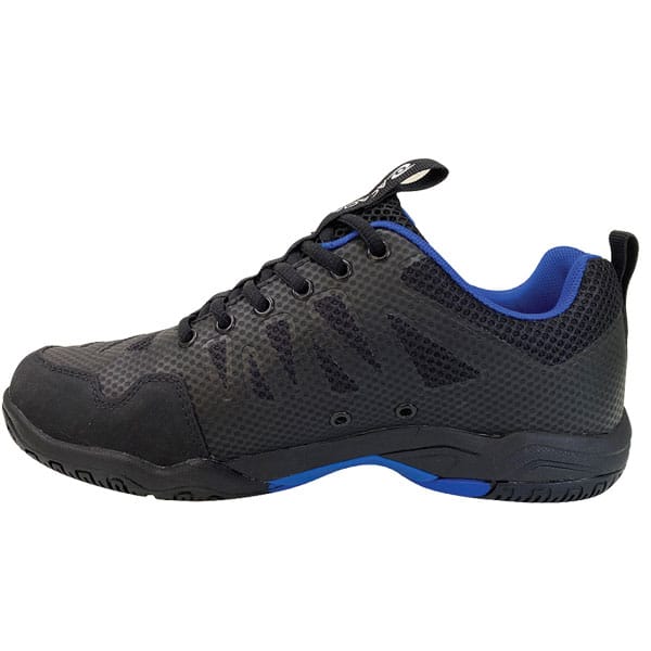 Side profile of Acacia ProShot Black Shoe showing SK-Vent mesh panels and unisex fit