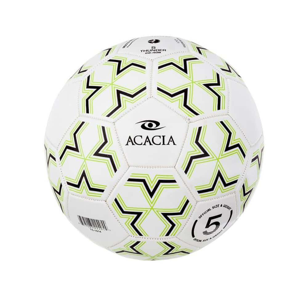 Acaciasports Thunder Soccer Ball on field in all weather
